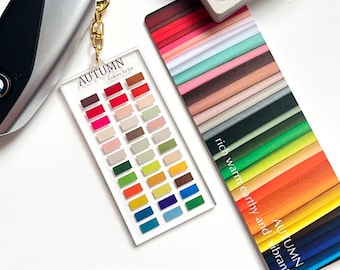 Colors To Go, Autumn Palette House of Colour  Acrylic Keychain, HOC