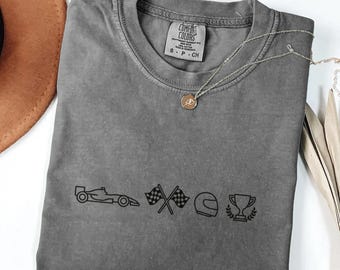 Minimalist F1 Racing T-Shirt, Vintage Motorsports Tee, Unisex