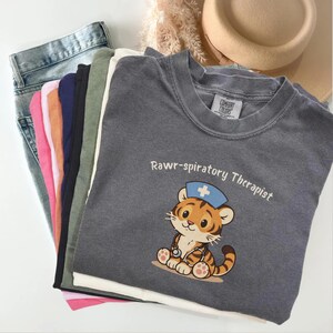 Funny Tiger Respiratory Therapist Shirt, Comfort Colors RT Tee