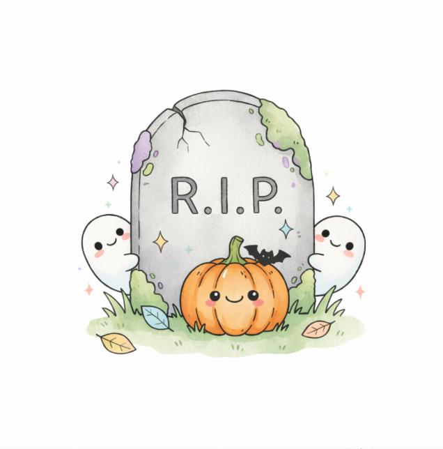 Cute Halloween Clipart Bundle Kawaii Watercolor PNG Ghost Pumpkin ...