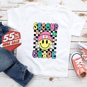 Second Grade Smiling Face Shirt: Back To School Outfit