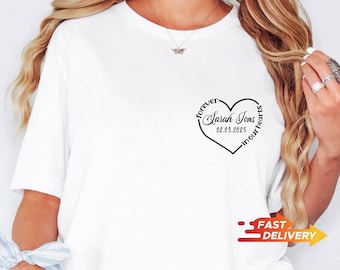 Custom Memorial Shirt, Personalized Funeral T Shirt, Forever In Our Hearts Remembrance Tee, Celebration of Life Shirt, Bulk Family Order