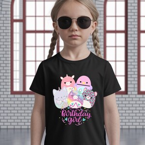 Custom Squishmallow Birthday Girl T-Shirt, Personalized Family Gift, custom family tee, popular Sweatshirt, Birthday Gift image 6
