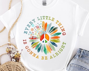 Retro 70s Peace Sign T-Shirt, Peace Sign T-Shirt, Flower Power Shirt, Retro Music Shirt, Hippie Soul Shirt, Hippie Daisy Flower Tee