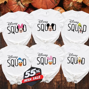 Disney Squad Shirt, Disney family shirts, Disney Shirts, Disney matching shirts 2025, Disney trip shirt, Disney world shirt, Disney vacation