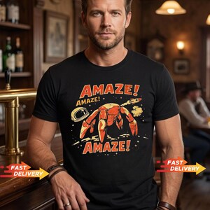 Amaze Rocket Rocky Shirt, Funny Sci-Fi Space Amaze Shirt, Project Hail Mary Shirt, Retro Sci Fi Alien Book Lover Graphic Tee