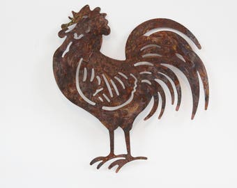 Rooster Wall Artrustic Kitchen Signfarmhouse Rooster Etsy