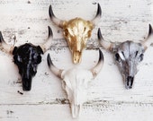 2 DAY Ship,LongHorn Skull Bull Skull,Longhorn Wall Sculpture Fake Animal Head Faux Taxidermy