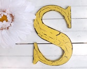 Wall Letter,Wood Letter,Cottage Decor,Wedding Decor,Shabby Chic Decor,Bedroom,Living Room,Nursery,Letter S,Rustic Decor,Wall Hanging Decor