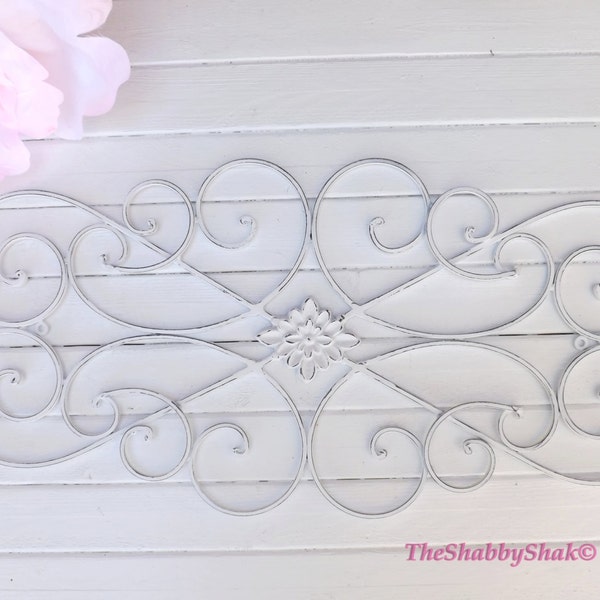 Iron Wall Decor / Wrought Iron  / Cottage Style/ Shabby Chic Decor / Bedroom Wall Decor / Kitchen Decor