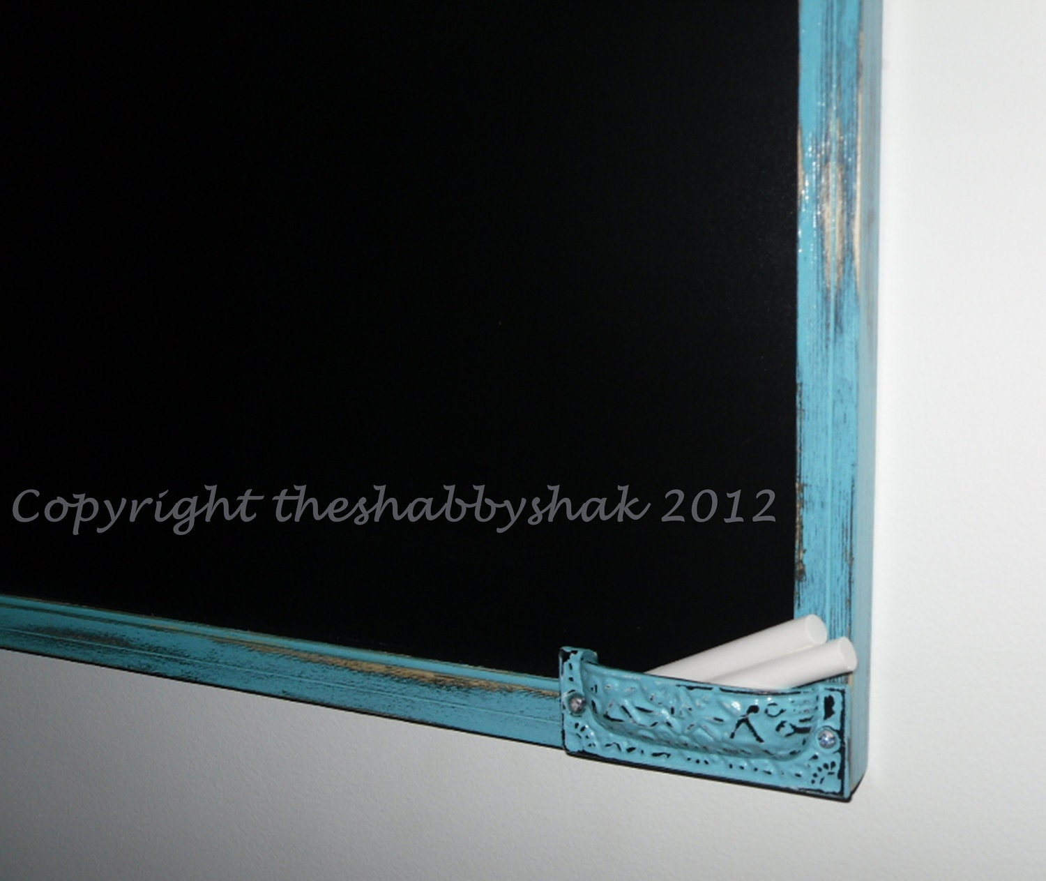 Framed Chalkboard Aqua Blue Large Chalkboard Etsy
