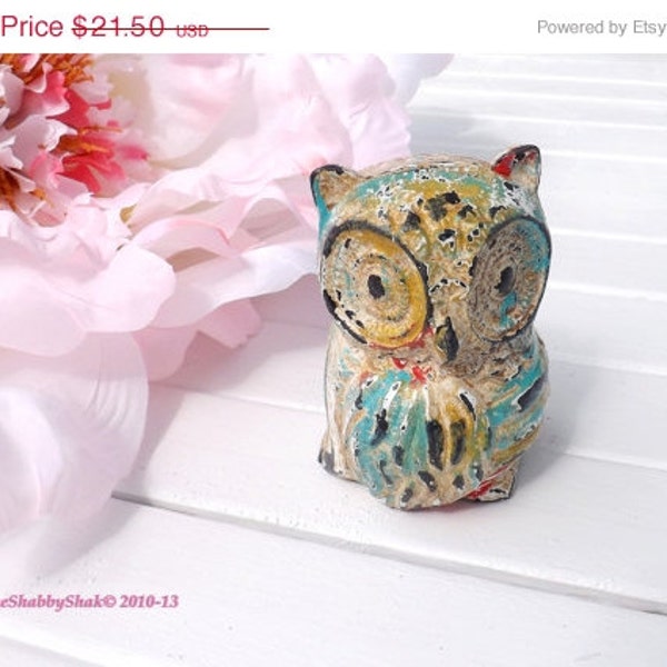 Cast Iron Owl / Bookend / Whimsical Owl / Shabby Chic