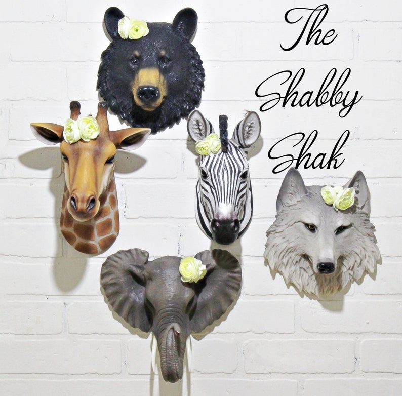 Animal Headnursery Wall Decorwall Galleryfireplace Decor Etsy