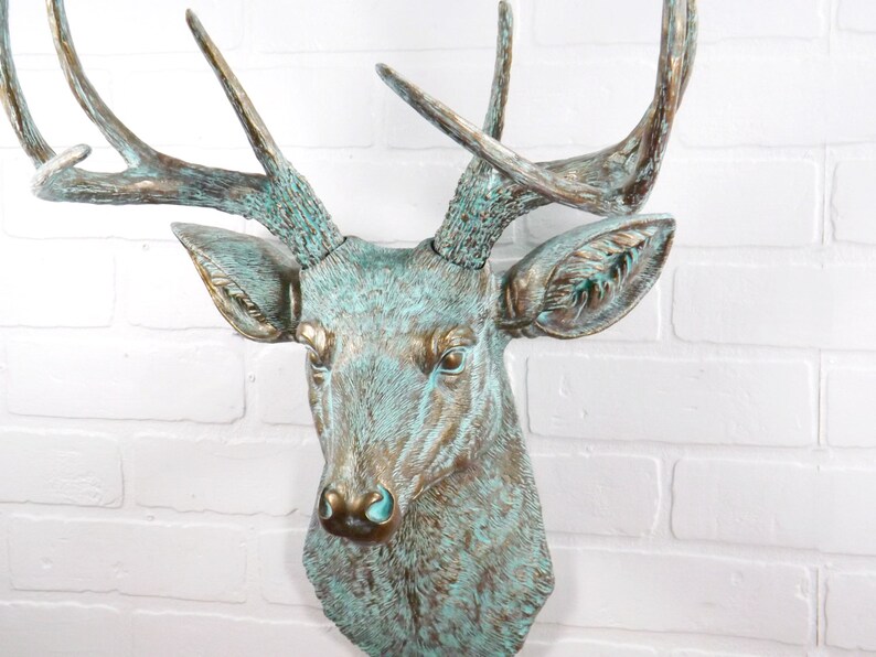 Cabeza de ciervo decoración de ciervos taxidermia falsa | Etsy