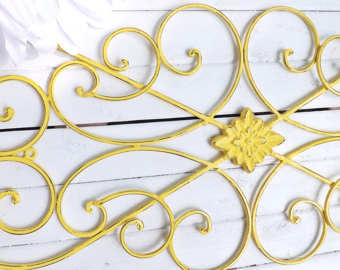 Yellow Wall Decor / Shabby Chic / Cottage Style/ Shabby Chic Etsy