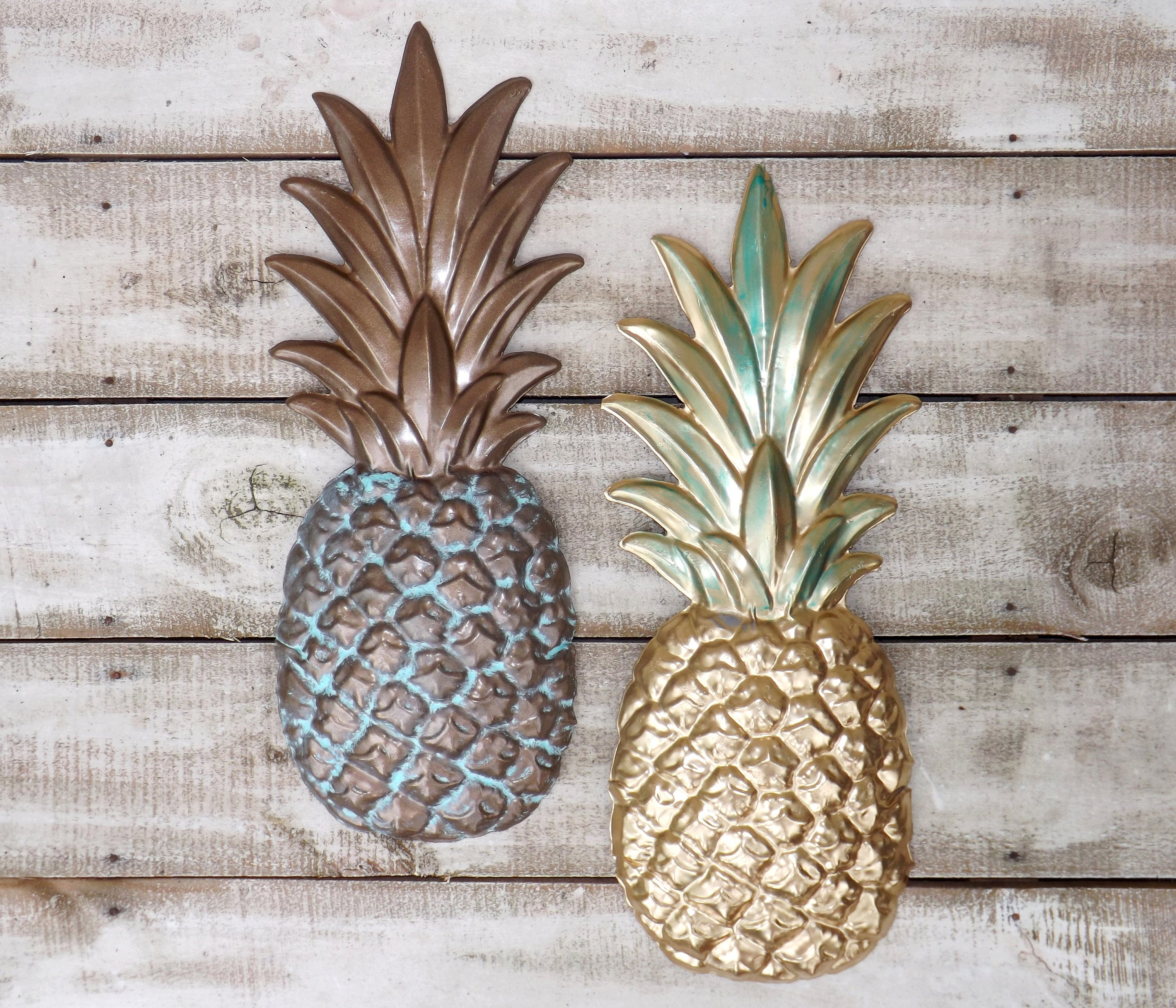 Pineapple Wall Decor Large Metal Pineapple Wall Etsy