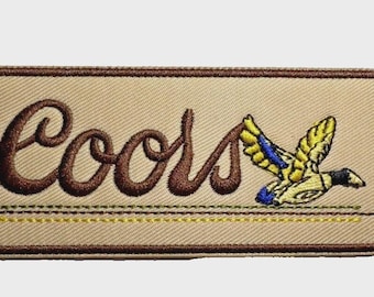 Coors Banquet Beer Vintage Duck Embroidered Sew/Iron-on Patch