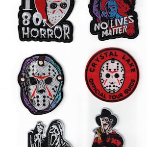 Halloween Horror Jason Freddy Scream DIY 2-3in Patches