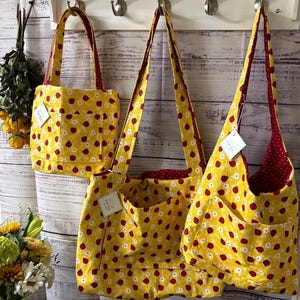 Nyckelpigaväska: Bomulls-hoboväska, totes