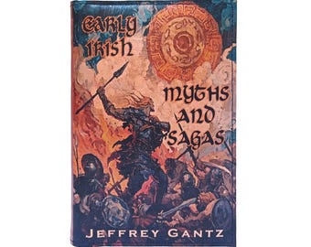 Miti e saghe irlandesi di Jeffrey Gantz - Libro con copertina rigida in legno e copertina in pelle, regalo personalizzato in edizione limitata