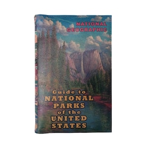 US-Nationalparks – Mit Leder überzogenes Couchtischbuch aus Holz mit festem Einband, personalisiertes Geschenk in limitierter Auflage