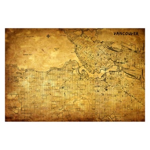 VANCOUVER Carte 5E - Album photo en cuir, livre de voyage fait à la main et personnalisé, cadeau du 3e anniversaire en cuir