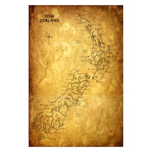NOUVELLE-ZÉLANDE Carte 5G Leather Journal rechargeable, Carnet en cuir personnalisé, Couverture de carnet de voyages, Cadeau anniversaire 3ème cuir