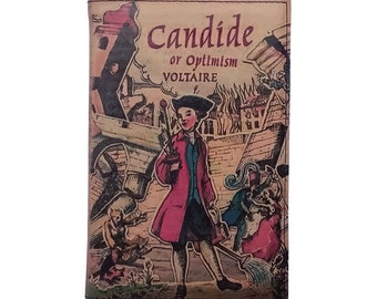 Candide by Voltaire - Leather Covered, Wood Hardback Book, Personalized Limited Edition Gift