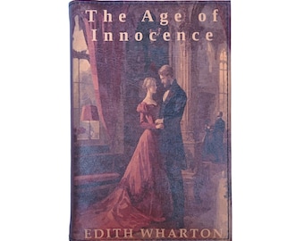 The Age Of Innocence by Edith Wharton - Leather Covered, Wood Hardback Book, Personalized Limited Edition Gift