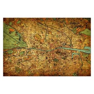 DUBLIN Carte 15E Cuir Journal rechargeable, Carnet en cuir personnalisé, Couverture de carnet de voyages, Cadeau anniversaire 3ème cuir