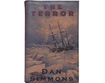 The Terror by Dan Simmons - Leather Covered, Wood Hardback Book, Personalized Limited Edition Gift