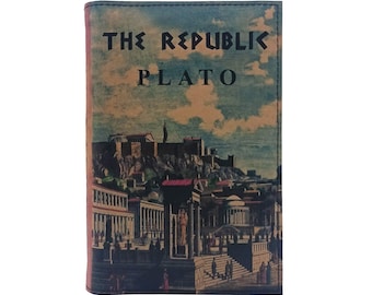The Republic by Plato - Leather Covered, Wood Hardback Book, Personalized Limited Edition Gift