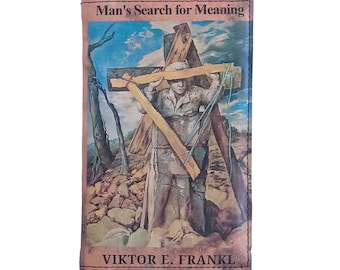 El hombre en busca de significado de Viktor Frankl - Libro de tapa dura de madera cubierto de cuero, regalo personalizado de edición limitada