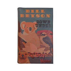 Down Under by Bill Bryson - Leather Covered, Wood Hardback Book, Personalized Limited Edition Gift