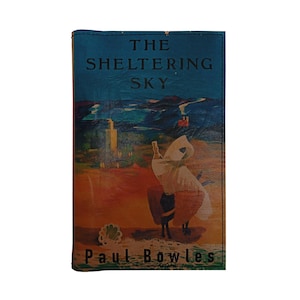 The Sheltering Sky door Paul Bowles - met leer bedekt, houten boek met harde kaft, gepersonaliseerd cadeau in beperkte oplage