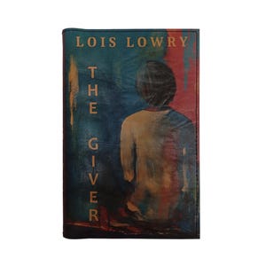 The Giver by Lois Lowry - Leather Covered, Wood Hardback Book, Personalized Limited Edition Gift