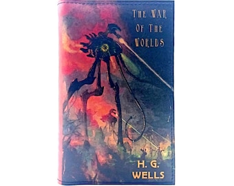 The War Of The Worlds by H.G. Wells - Leather Covered, Wood Hardback Book, Personalized Limited Edition Gift