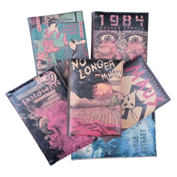 1984 the Graphic Novel by Matyáš Namai - Leather Covered Wood