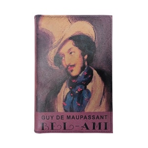 Bel Ami by Guy de Maupassant - Leather Covered, Wood Hardback Book, Personalized Limited Edition Gift