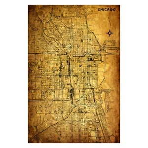 CHICAGO Map 5E - Fotoalbum aus Leder, handgefertigtes und personalisiertes Reisebuch, 3. Jahrestag Geschenk