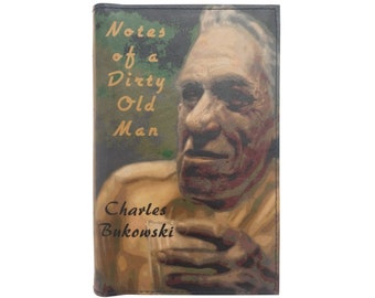 Notes Of A Dirty Old Man di Charles Bukowski - Libro con copertina rigida in legno, rivestito in pelle, regalo personalizzato in edizione limitata
