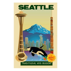 SEATTLE 2s Leather Photo Album, Personalized Scrapbook Album, Handmade Travel Book, 3rd Leather Anniversary Gift