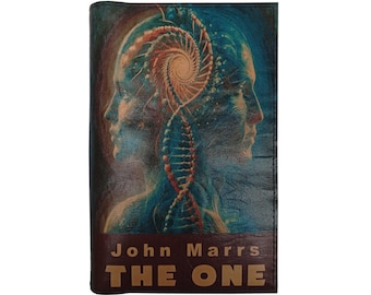 The One di John Marrs - Libro con copertina rigida in legno e copertina in pelle, regalo personalizzato in edizione limitata