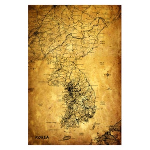 KOREA Map 5G Leather Journal rechargeable, carnet en cuir personnalisé, couverture de carnet de voyages, cadeau anniversaire 3ème cuir