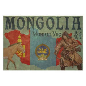MONGOLIË 1FS lederen fotoalbum, gepersonaliseerd plakboekalbum, handgemaakt reisboek, 3e lederen jubileumcadeau