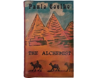 L'alchimiste de Paulo Coelho - livre relié en bois recouvert de cuir, cadeau personnalisé en édition limitée