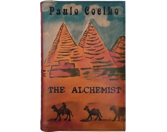 The Alchemist by Paulo Coelho - Leather Covered, Wood Hardback Book, Personalized Limited Edition Gift