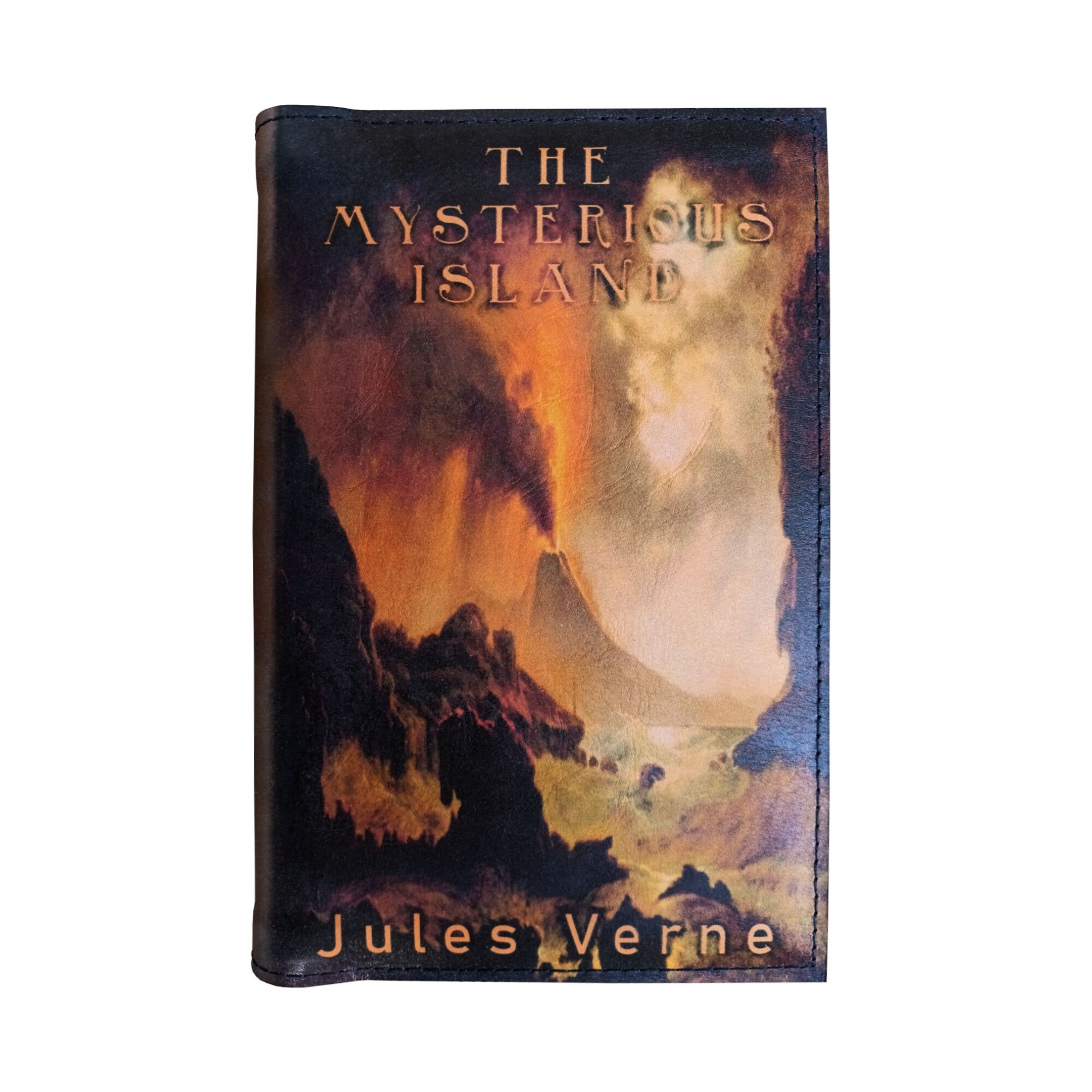The Mysterious Island by Jules Verne - Leather Covered, Wood