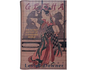 GEISHA by Lesley Downer - Leather Covered, Wood Hardback Book, Personalized Limited Edition Gift