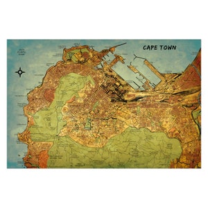 CAPE TOWN Carte 15E - Album photo en cuir, livre de voyage fait à la main et personnalisé, cadeau anniversaire du 3ème cuir